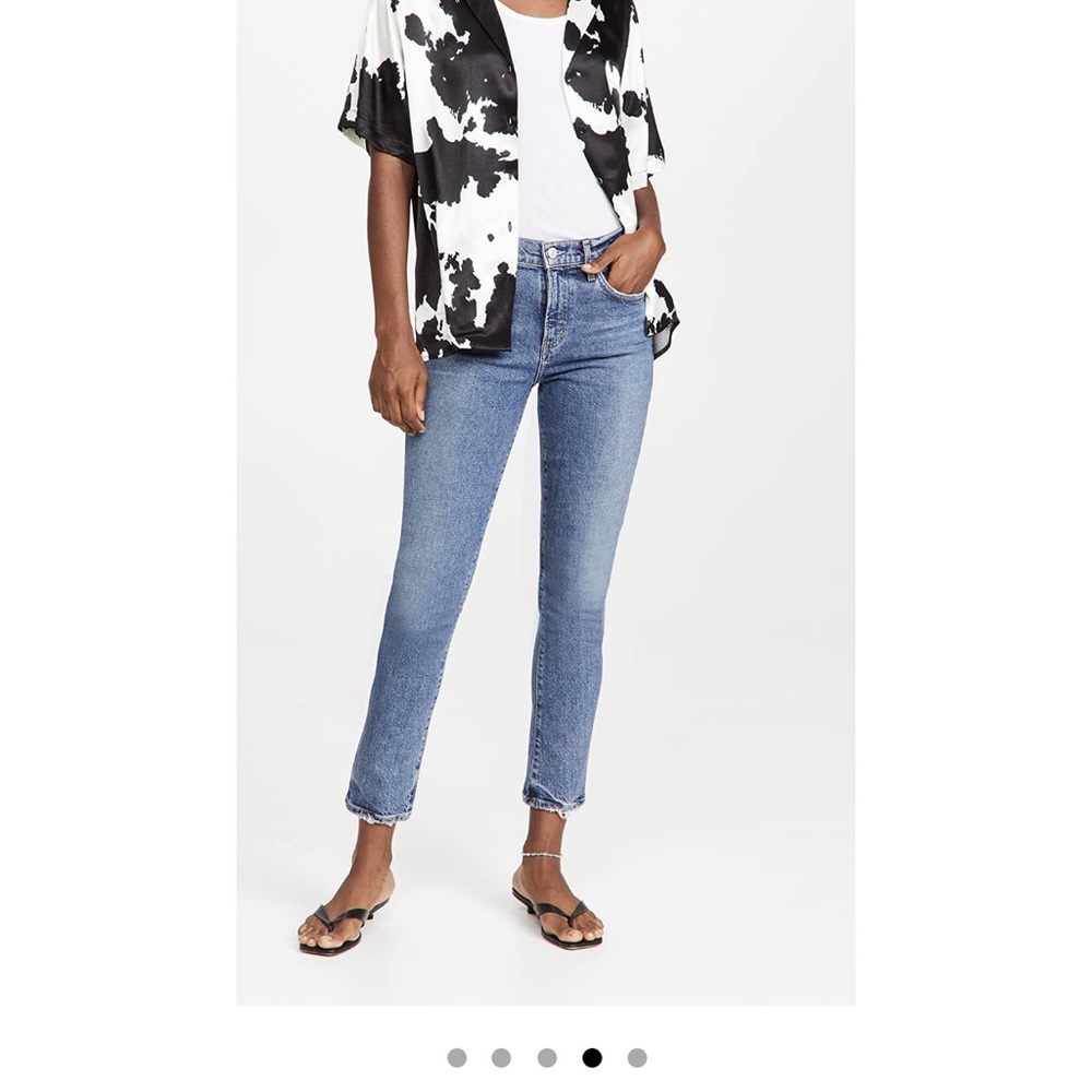 Agolde High-Rise Straight jeans, color obscure, size 30